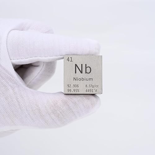Miniatura 3 de Cubo de niobio de densidad de metal, cubo de elementos de alta densidad de metal puro para colecciones de elementos, experimentos de laboratorio,