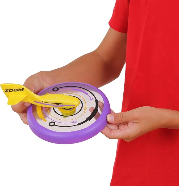 Zoom Violeta, Divertido Juego al Aire Libre, Lánzalo como un Disco y Observa cómo Planea por el Cielo como un Avión, Juguete para Niños y Niñas a Partir de 6 Años en Adelante - 4