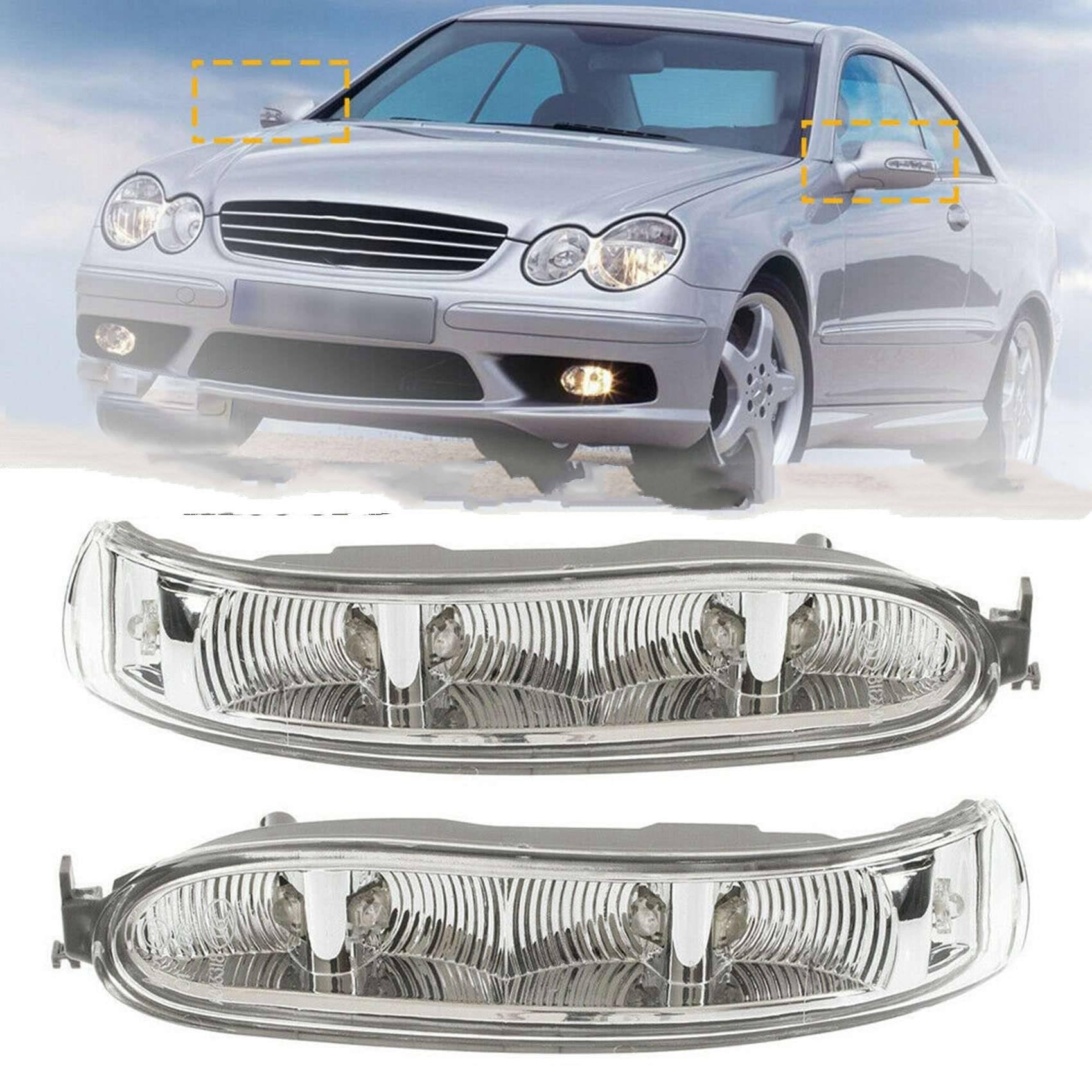 Indicatore Direzione Compatibile con Benz per C209 W209 CLK200 CLK220 CLK240 CLK270 CLK280 2002-2008 2009 2 Pezzi Lampada Specchio per Auto Indicatore Direzione Sinistra E Destra 2308200721