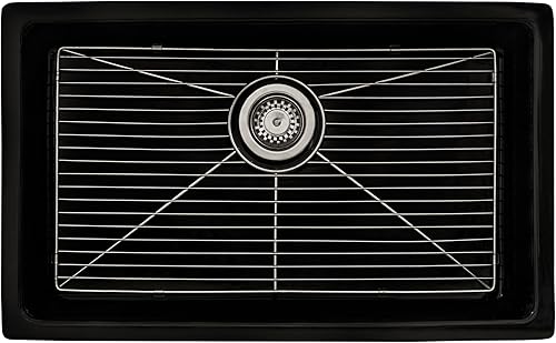 Miniatura 3 de Ruvati RVL3030BK - Fregadero de cocina de montaje inferiorempotrado de arcilla refractaria de 30 pulgadas - negro brillante