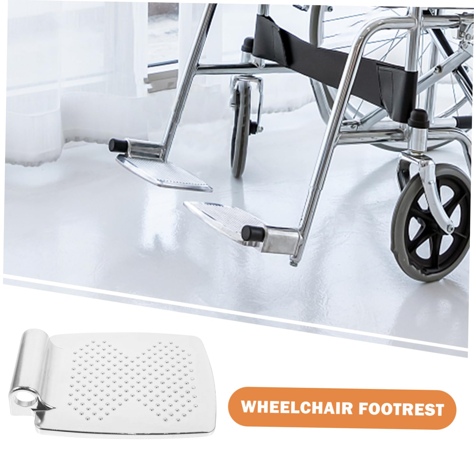 FRCOLOR Reposapiés para Silla de Ruedas 2 Piezas, Pedal Elevable de Aluminio 7 Pulgadas, Resistente y Estable, Soporte Ergonómico para Personas Mayores, Accesorio de Repuesto