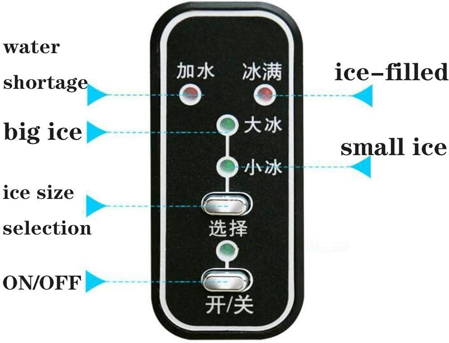 Ice Maker Machine for Your Home,Mini Electric Ice Cube Maker,Ice Cube Machine 2l Tank 2 Cube Sizes Led Display Silver