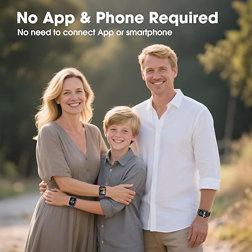 Miniatura 2 de Reloj inteligente para hombres y mujeres, fuente grande de 1.91 pulgadas, no requiere aplicaciónteléfono, rastreador de actividad física con
