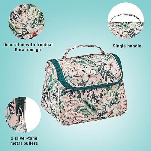 Miniatura 2 de Conair Bolsa de maquillaje de viaje, bolsa grande para artículos de tocador y cosméticos con organizador interno, perfecta para escapadas de fin de