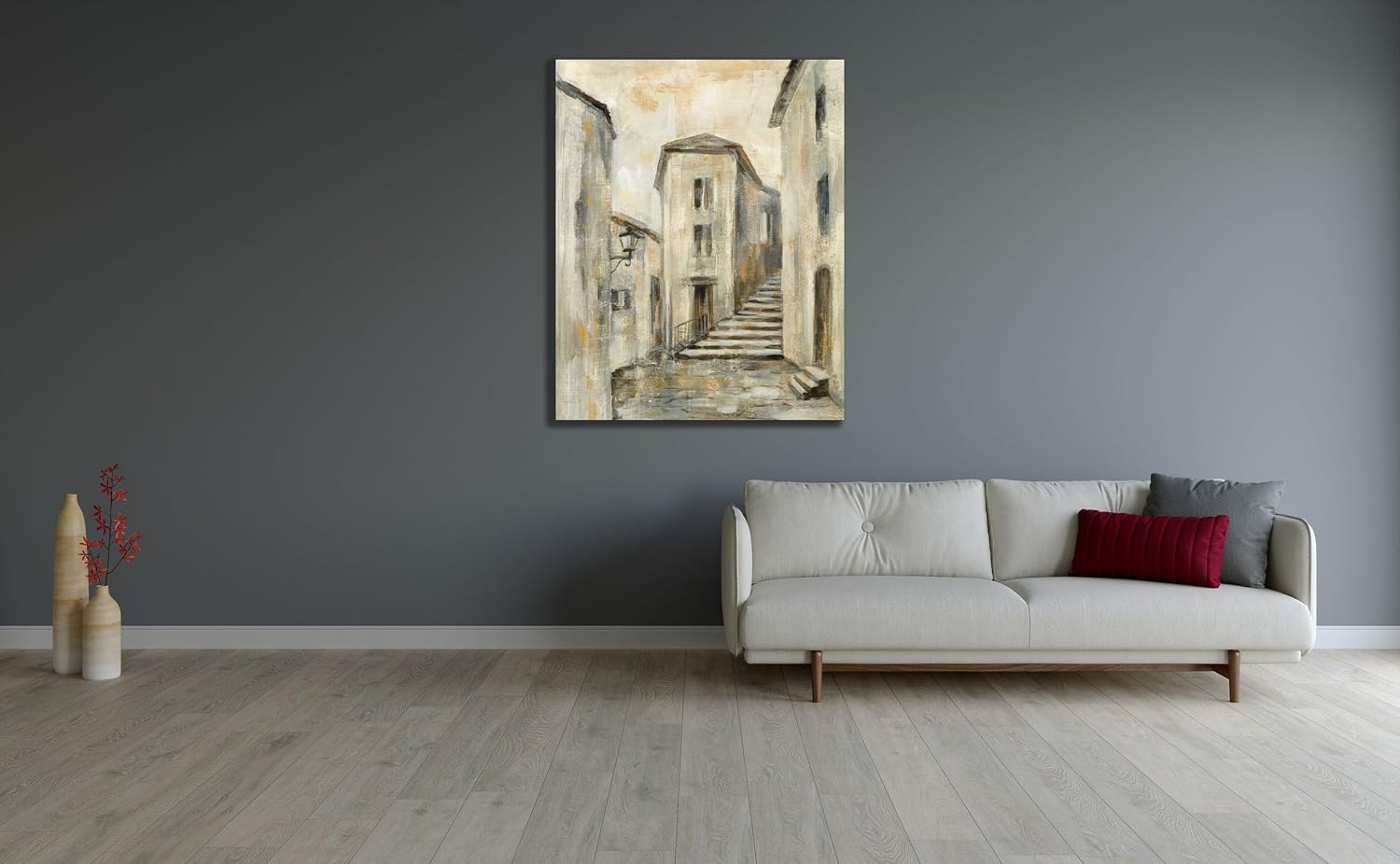 ArtDirect European Village I v2 Crop 36x45 Huge Gallery Wrapped Canvas Museum Art by Vassileva, Silvia