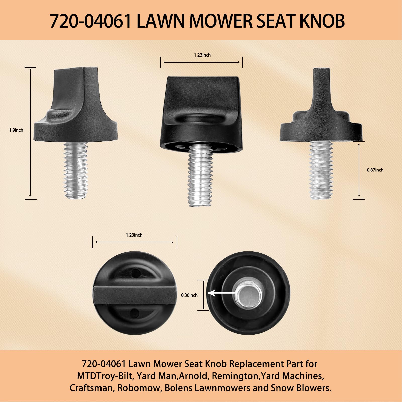 Amazon.com : NBPLUS 720-04061 Seat Adjustment Knob, Lawn Mower