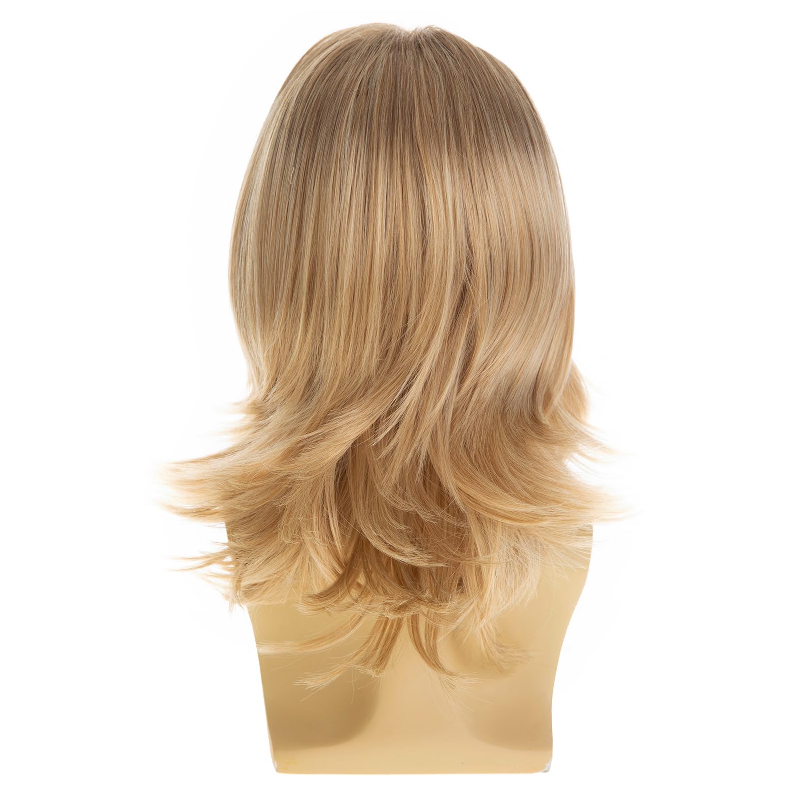 Baruisi Mens Blonde Wig Short Layered Natural Synthetic Halloween Cosplay Costume Party Full Wigs - Image 4