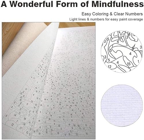 Miniatura 3 de Pintura por números Citon Alphonse Mucha, pluma y prímula, 1899, para niños y adultos, dibujo principiante con pinceles, decoración de Navidad,