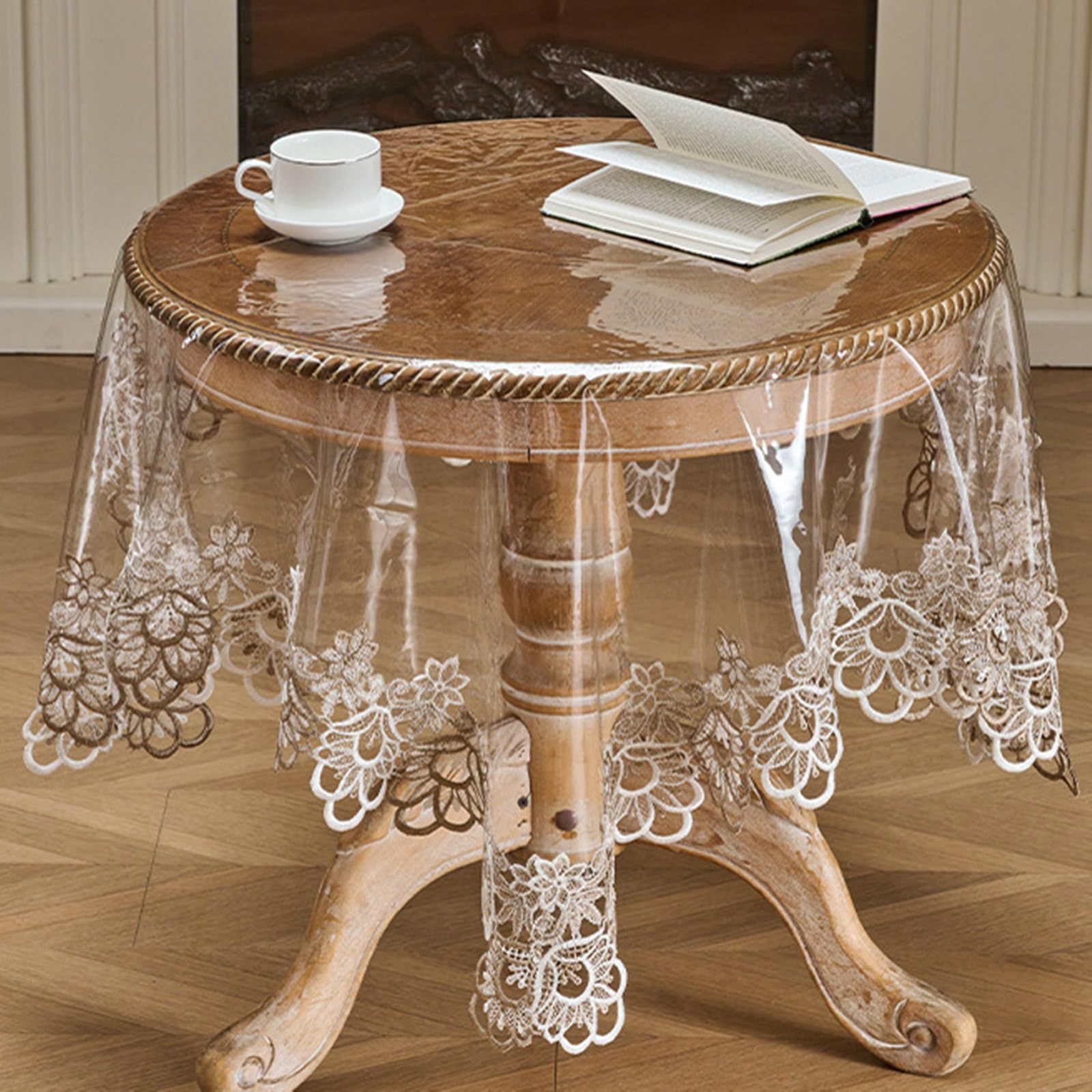 Gualiy Nappes Table Rectangulaire 140x180cm, Broderie Dentelle