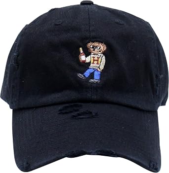 VIM Mens Henny Bear Ripped Dad Hat 