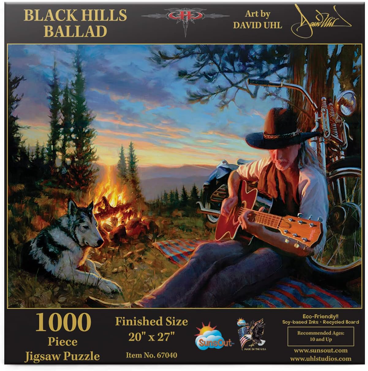 SUNSOUT INC - Black Hills Ballad - 1000 pc Jigsaw Puzzle by Artist: David Uhl - Finished Size 20" x 27" - MPN# 67040