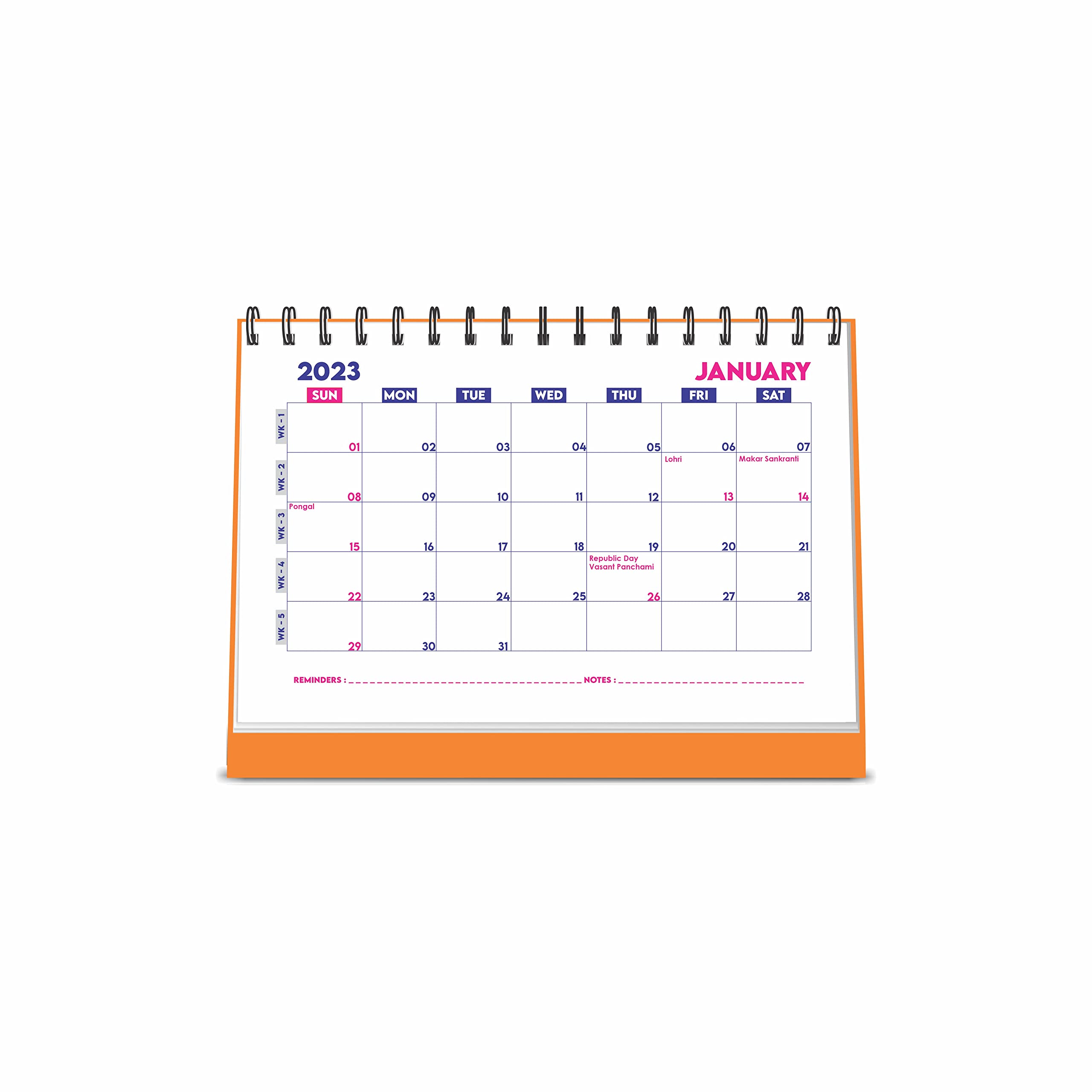 Buy ESCAPER Desk Calendar 2023 With Planner A5 Size 12 Pages Month 
