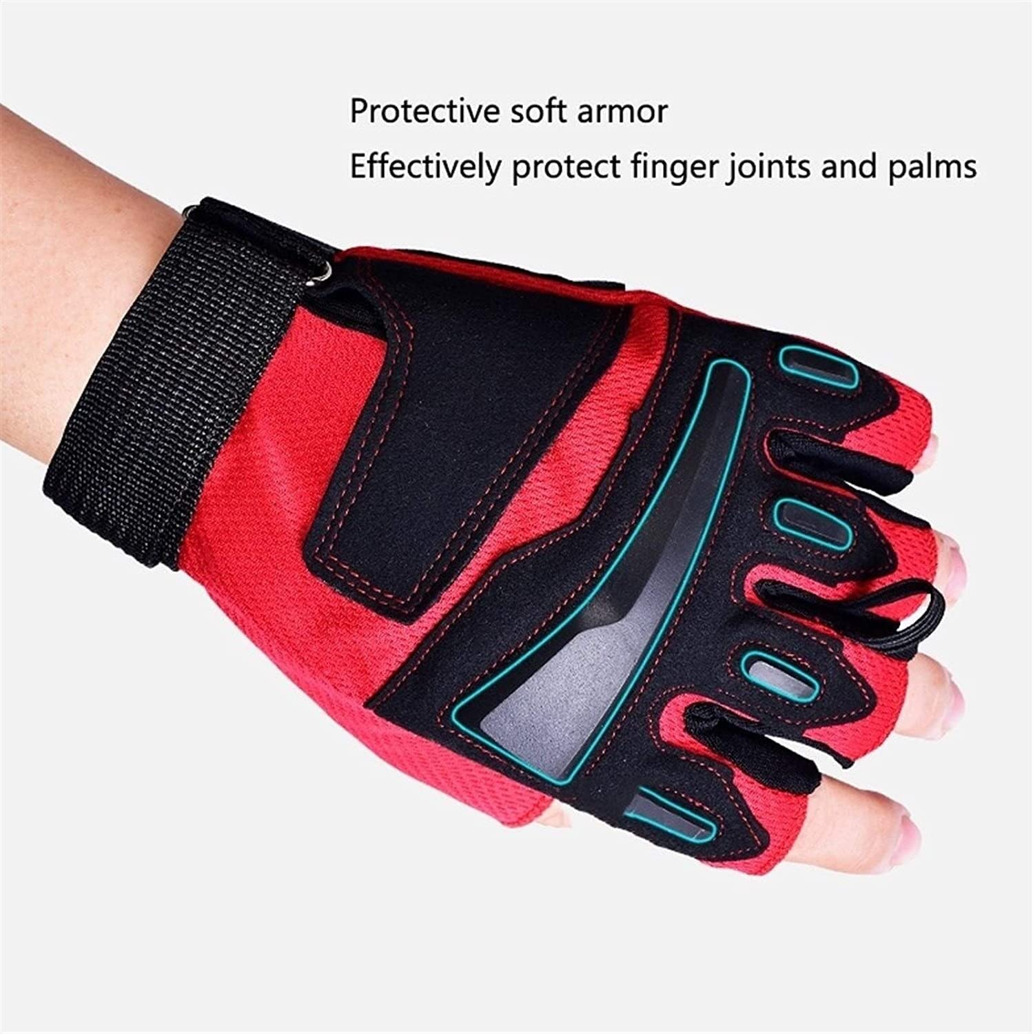 Gants de Cyclisme Gants De Cyclisme De Sport Demi-Doigt pour Hommes Respirants VTT Gants De Cyclisme De Course sur Route Gant Velo (Color : Blue, Size : XXL)