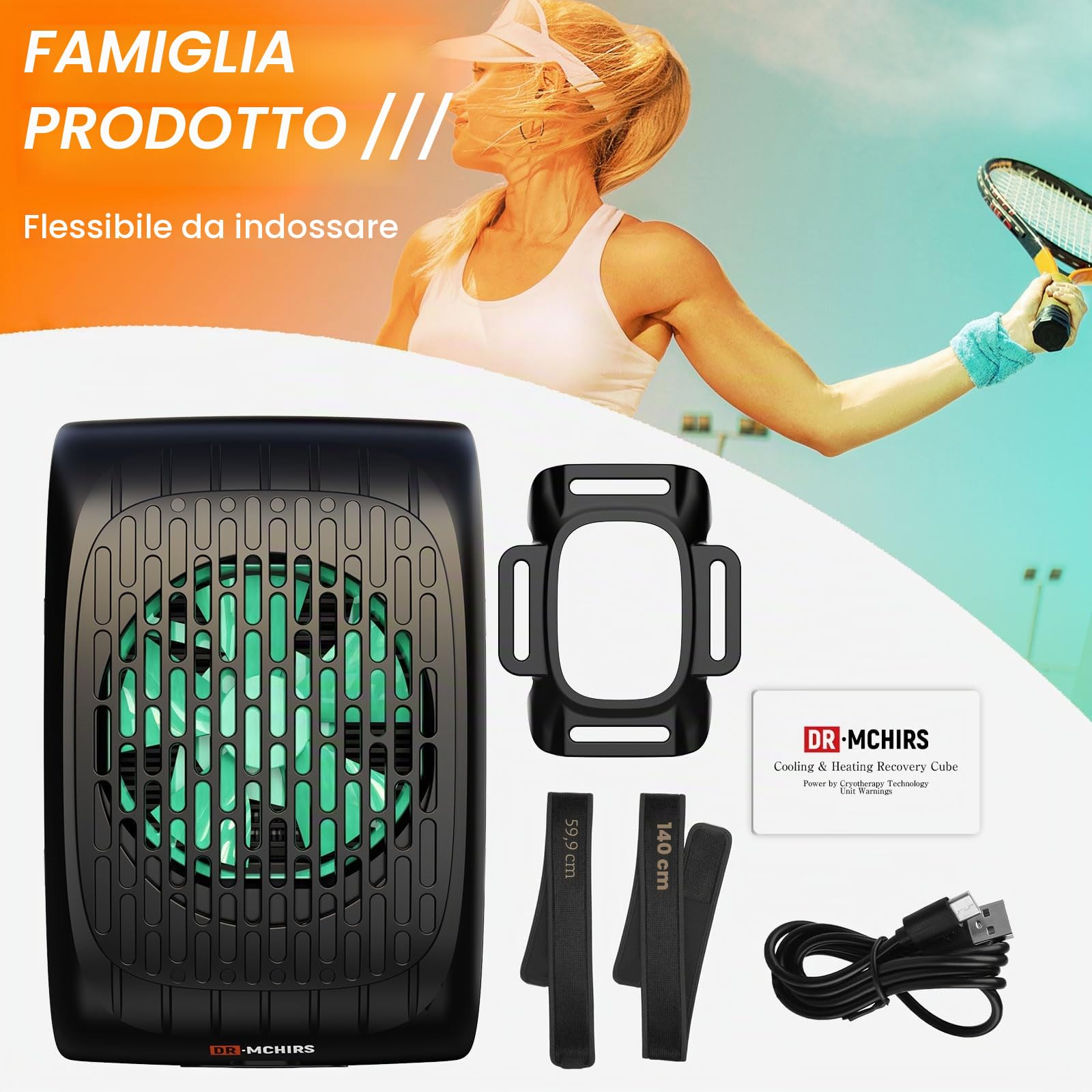 Senza fili Macchina per la Terapia del Freddo con Terapia del Freddo, del Calore e del Contrasto, Riutilizzabili Istantaneo Ghiaccio Impacchi per i Dolori Muscolari & Infortunio Sportivo