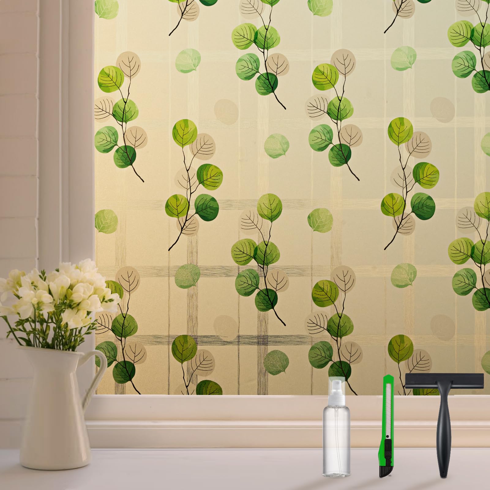 Film de fenêtre pour salon et chambre DKTIE S541 décor nordique pour réinventer votre intérieur