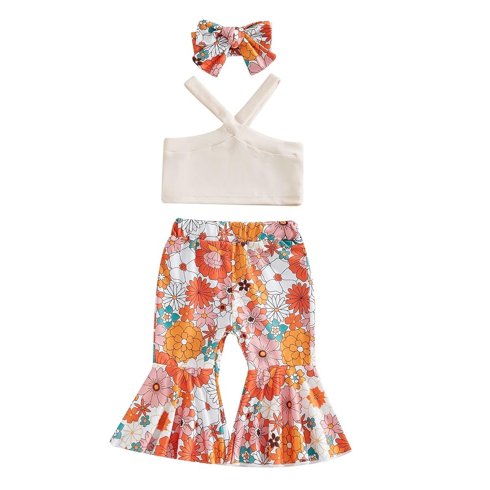 Amazon.com: Toddler Baby Girl Summer Flare Outfit Halter