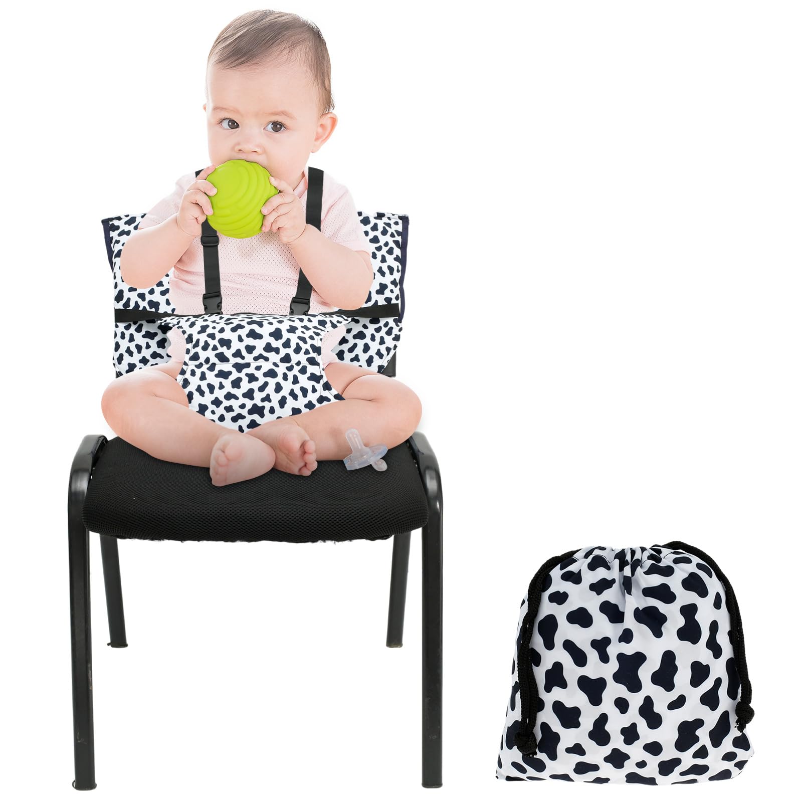 Baby High Chair Safety Seat Harness, Travel Harness Seat for Baby High Chair, Comfortable High Chair Cushion Harness Portable High Chair Pad with Adjustable Strap for Infant Eating Feeding (Style 2)
