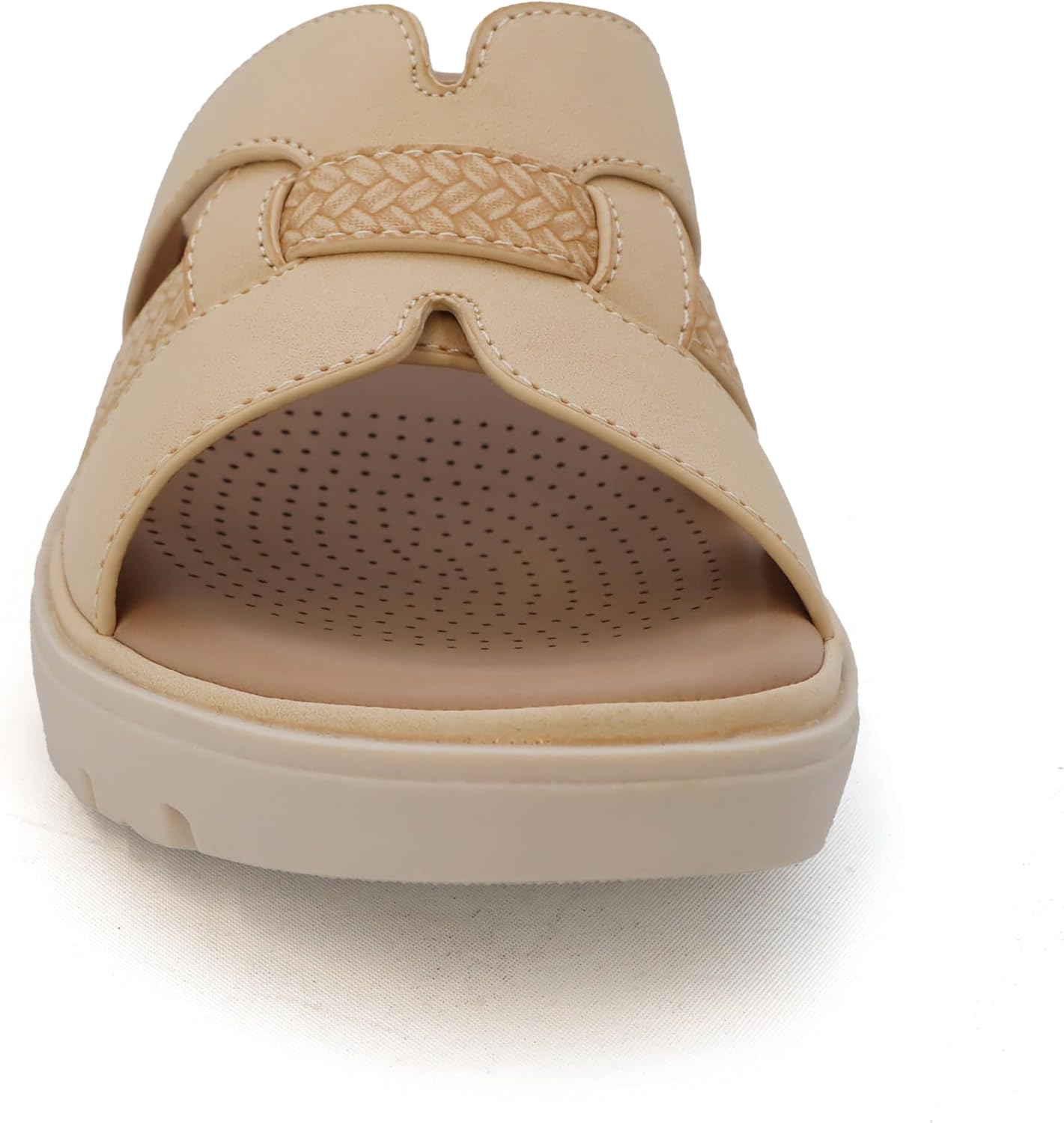 YOKI TUNSA-14 Wedge Platform Sandals - Slip On Wedge Sandals for Women with H-Band Braided Strap and Comfort Footbed - Image 3