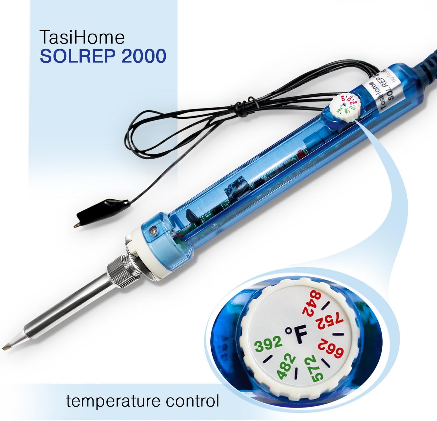 TasiHome 110 V 60W Soldering Iron Kit With Temperature Adjustment For Reliable Electronic Circuit Repairs By Eliminating Component Damage. Robust Electrical And Jewelry Repairs