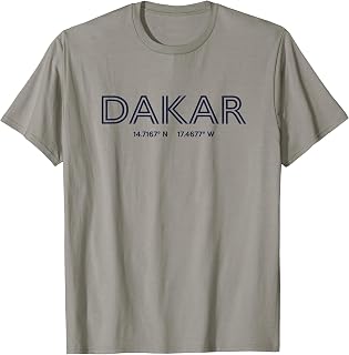 Senegal City Coordinates - Dakar T-Shirt