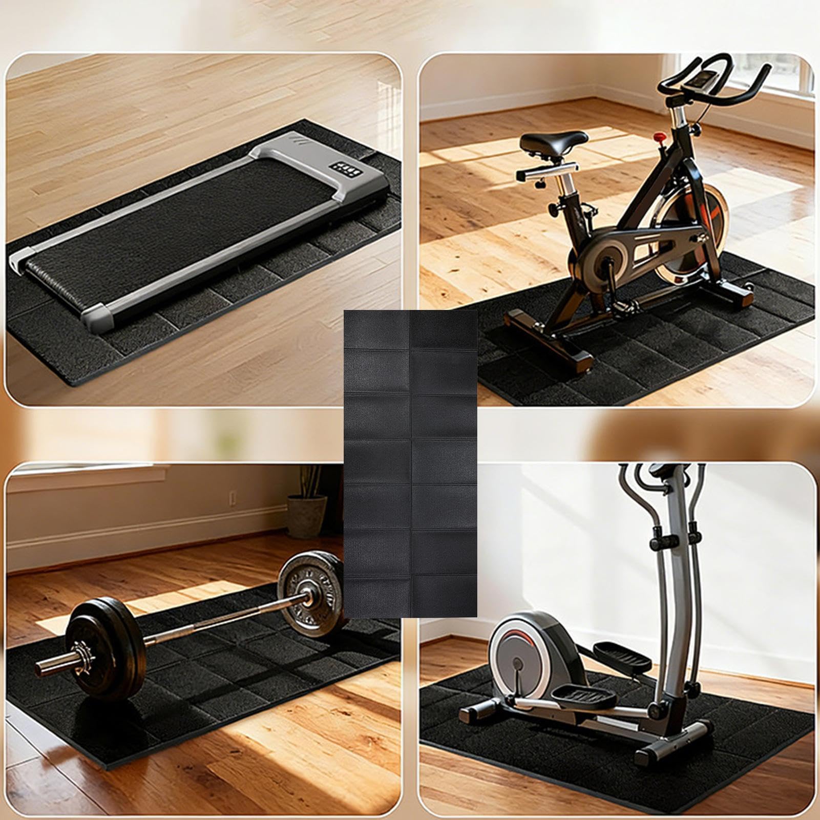 Tappetino Per Tapis Roulant Su Moquette Antivibrazione Resistente per Uso | Tappetino Ellittica Su Moquette Per Palestra Domestica Ufficio Yoga Attrezzi Stepper Ellittica E Spin Bike