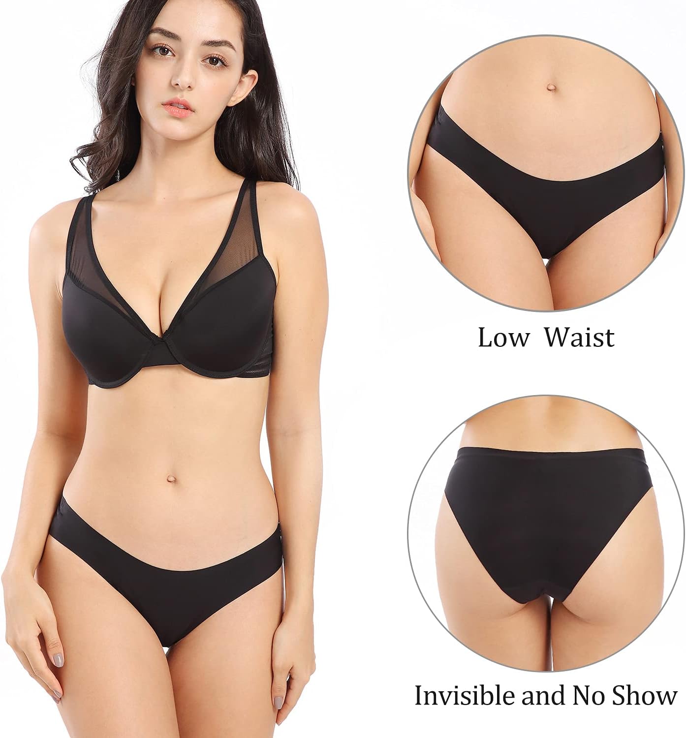 SHARICCA Women Seamless Cheeky Bikini No Show Panties Ladies Invisible Breathable Briefs Soft Stretch Underwear Multi Pack - Image 2