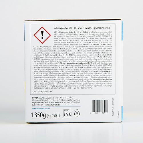 Miniatura 6 de HUMYDRY Recambios de absorción de humedad para deshumidificador de 15.9 onzas, 18 unidades, 6 paquetes de 3 bolsas de absorción de humedad sin