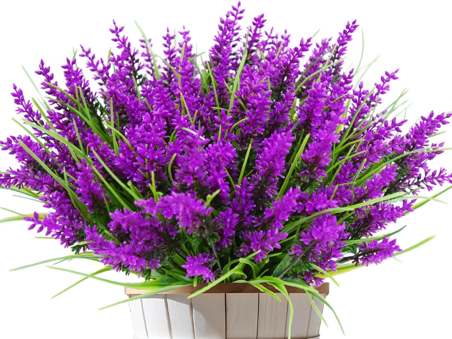 12 Bündel Kunstblumen für Außen Lavendel Künstlich