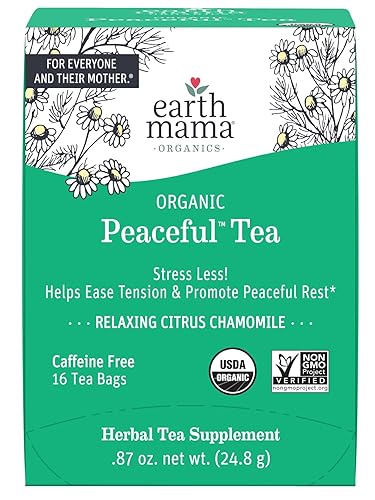 Earth Mama Organic Peaceful™ Tea | Stress Less! Calming, Relaxing