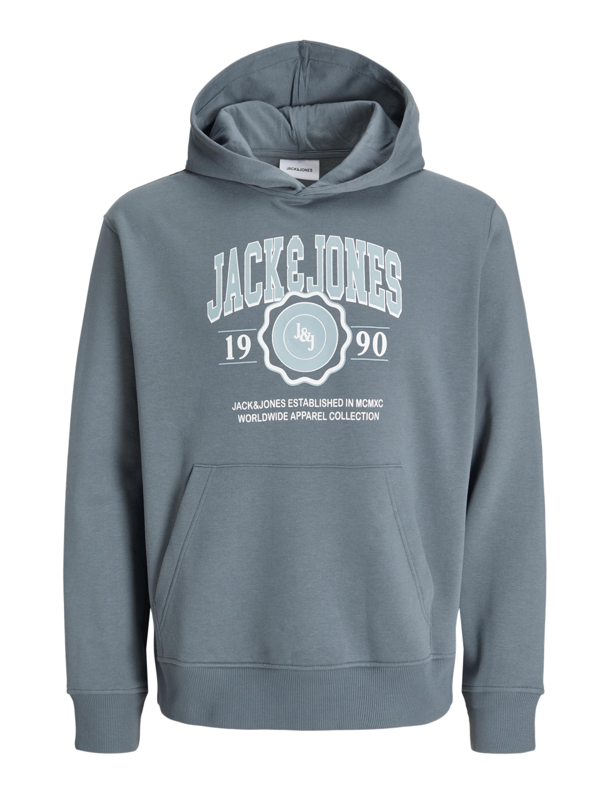 JACK & JONES Men's Jjmako Sweat Hood, stormy weather, M