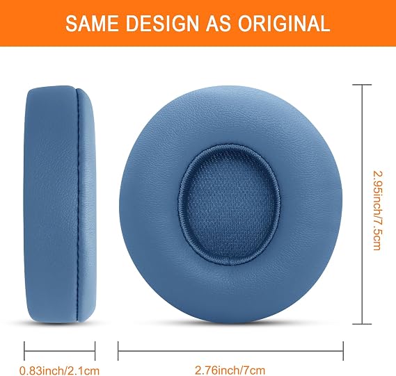 GVOEARS Replacement Earpads for Beats Solo 4 Wireless Headphone -Slate Blue