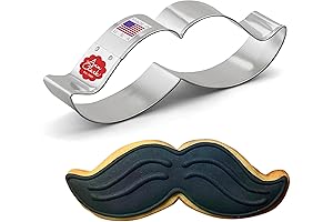 Mustache Cookie Cutter 5.25" Made in USA by Ann Clark