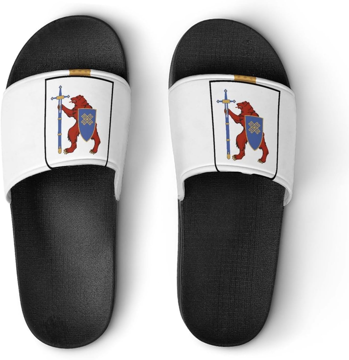 Coat of Arms of Mari El Men's Slippers Casual Non-Slip Slide Sandals Beach Bathroom Shower Shoes for Women