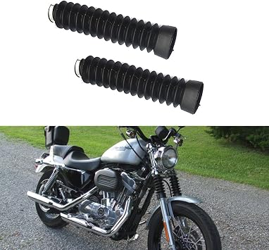 Motorcycle Fork Cover Gaiters Gators Dust Fork Boots Front Fork Anti-slip Dust Cover Fork for Motorcycle Small Black