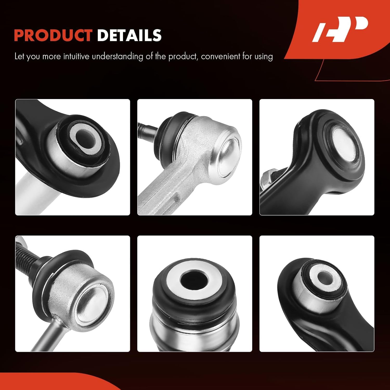 A-Premium Set of 10, Rear Upper Forward & Rearward Control Arm, Sway Bar Link, Control Arm Bushing, Compatible with BMW E53 Series - X5 2000 2001 2002 2003 2004 2005 2006