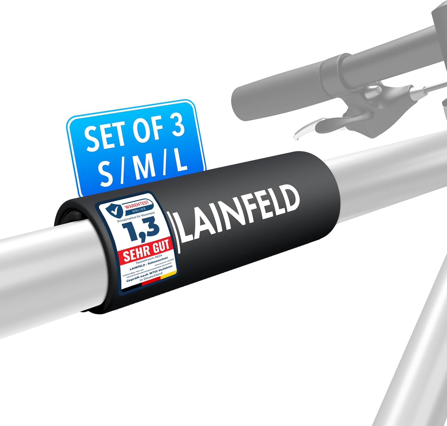 LAINFELD Bicycle Frame Protection, Set of 3, Transport Protection Suitable for Thule Bicycle Carrier, Carbon Frame Protection, Bicycle Accessories, Attachment