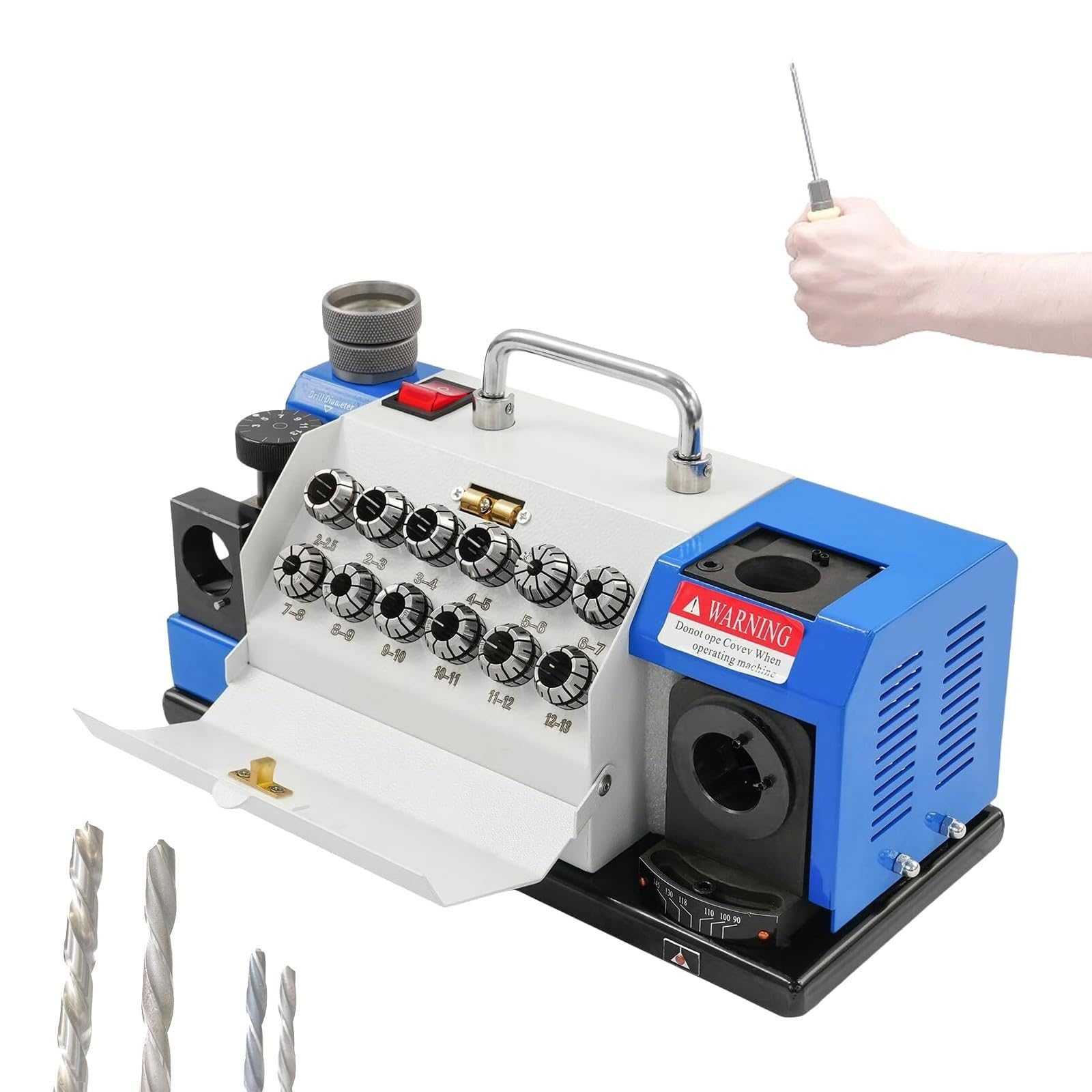 Machine à affûter les forets avec 12 pinces de précision et angle - 8