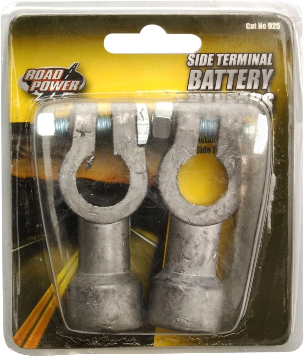 Road Power 0925 Side Terminal Battery Adapters, 2-Pack, Chrome, 6 and 12-Volt