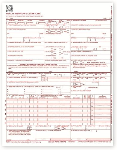Miniatura 2 de Compuchecks Nuevos formularios de reclamación Cms 1500 - Hcfa (versión 0212) (500 hojas), 7106