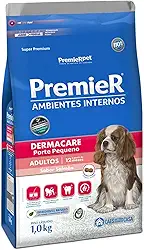 Ração Premier Dermacare Ambientes Internos para Cães Adultos de Raças Pequenas, 1kg Premier Pet Raça Adulto,