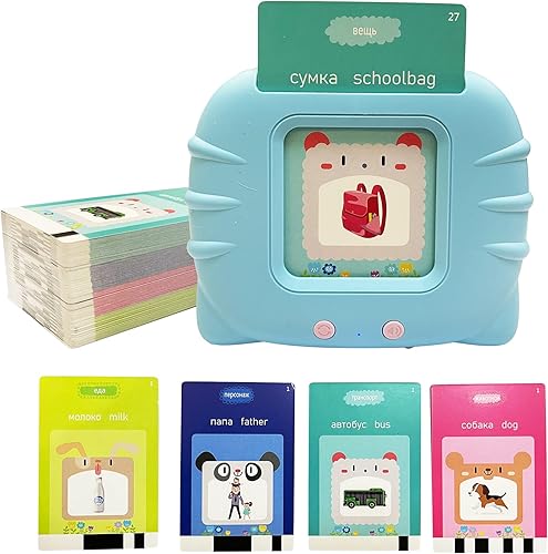 Tarjetas didácticas para llevar inglés ruso, 112 unidades, enseña y aprende palabras básicas del alfabeto ruso para niños, aprendizaje temprano