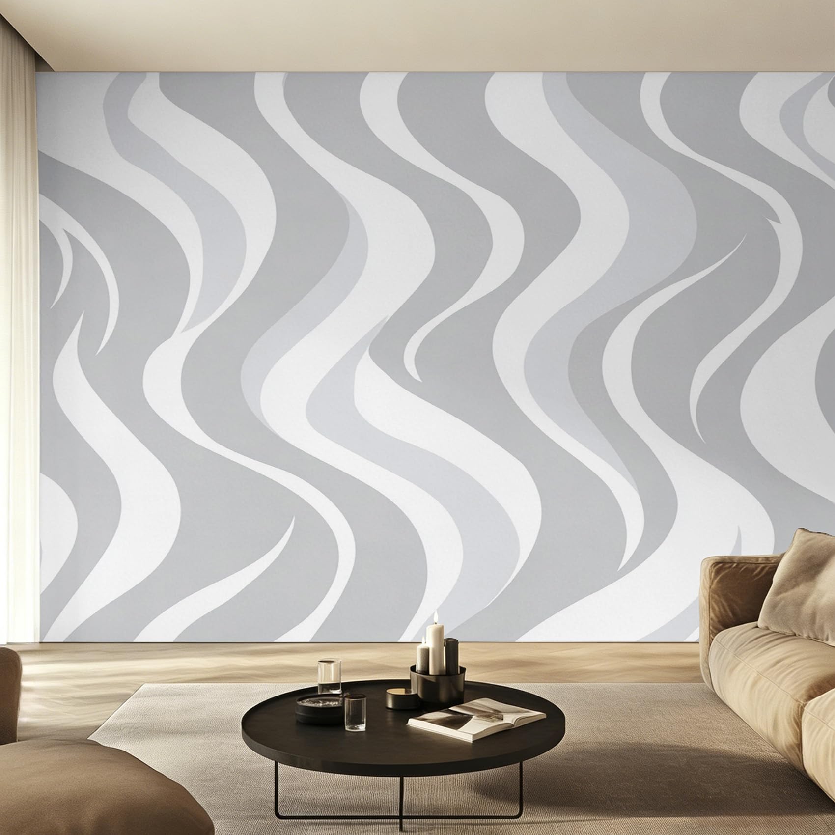 Papier peint panoramique pour salon et chambre moderne D&O208