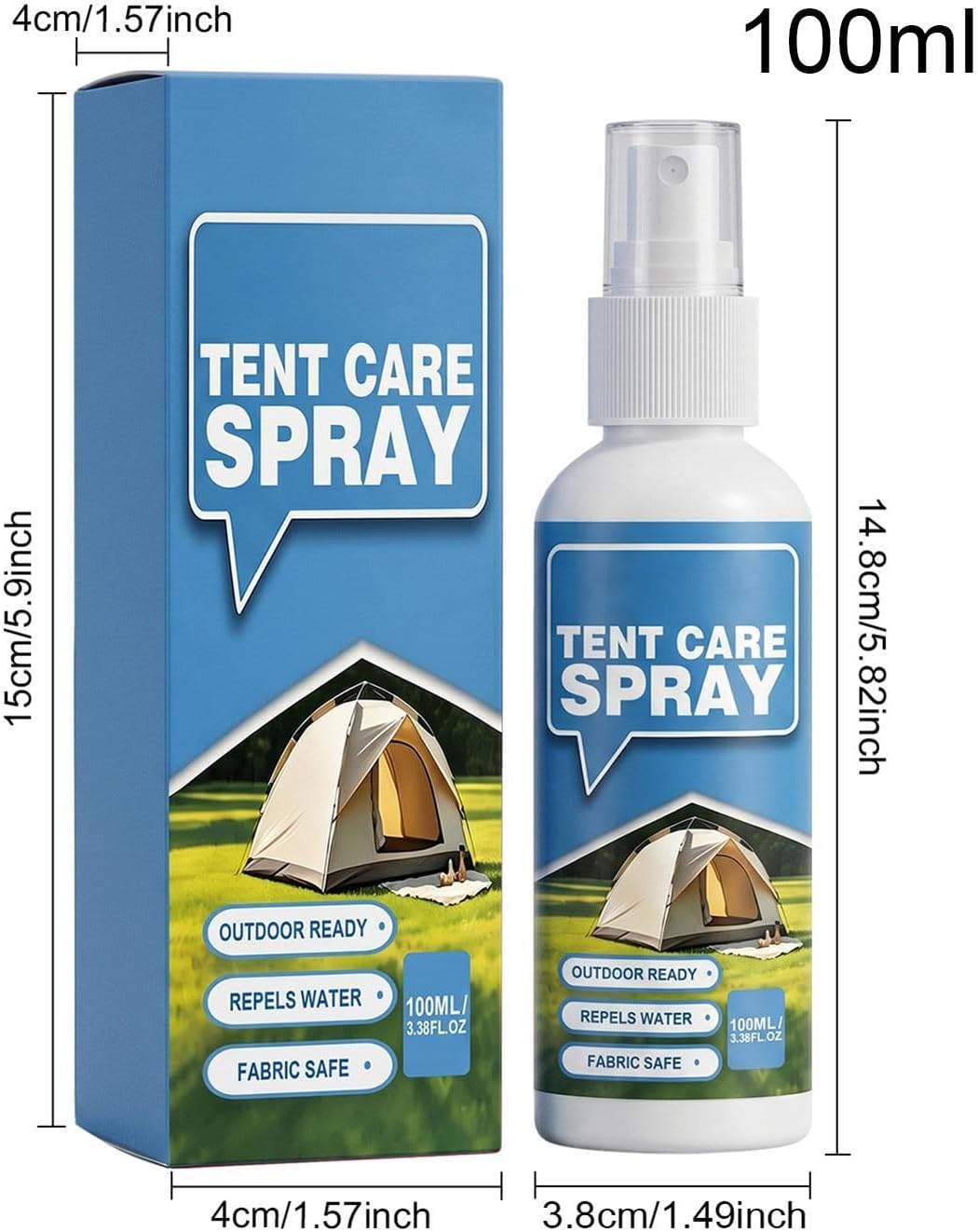 Tent Fabric Cleaner,Waterproof Restoration Liquid - Camping Tent Fabric Cleaner - for Backpacking Fishing Adventure RV Owners Travelers Family Professionals