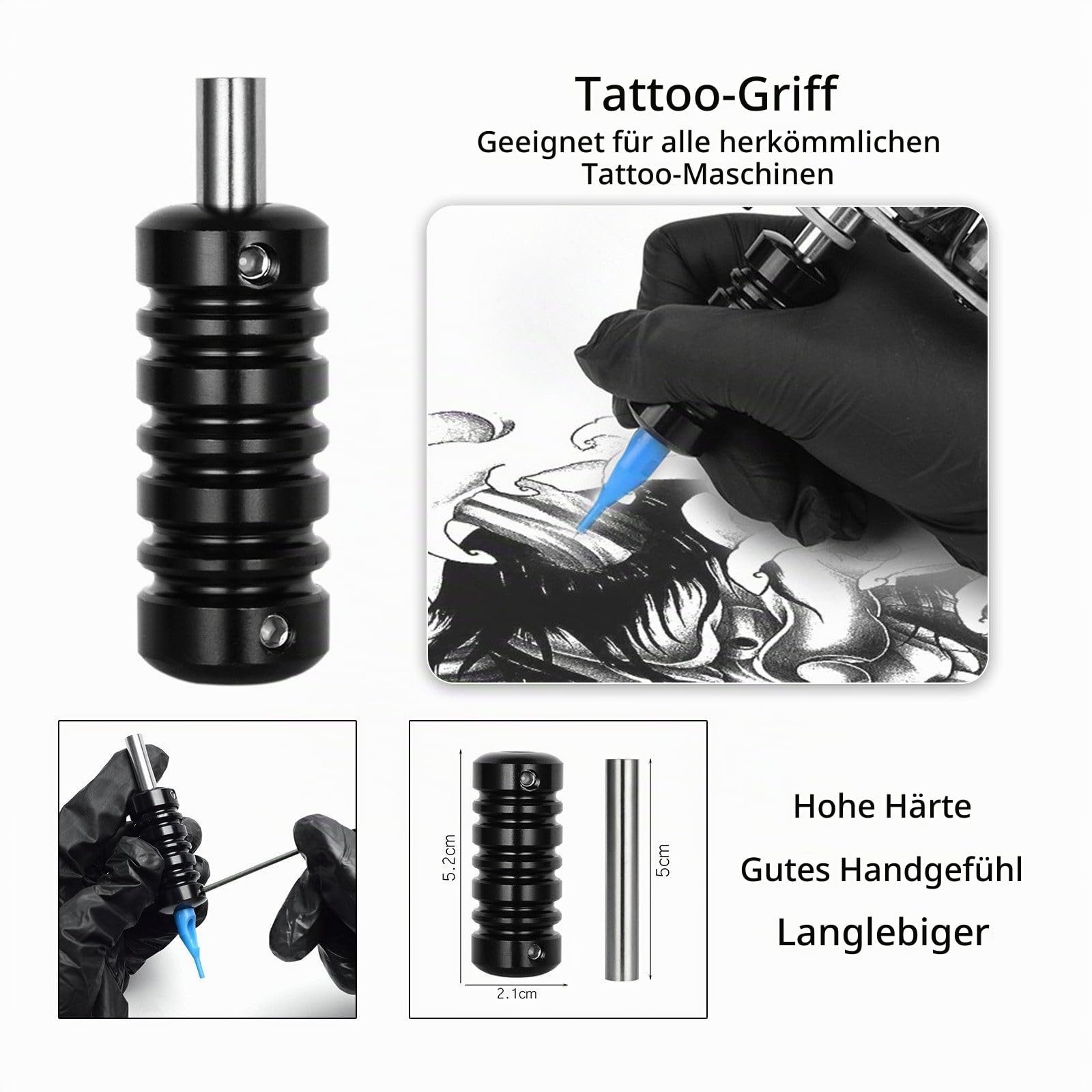 zalati Komplettes Tattoo-Set, Pro-Tattoo-Maschinen-Set mit Werkzeug, Netzteil, Fußpedal für Tattoo-Anfänger