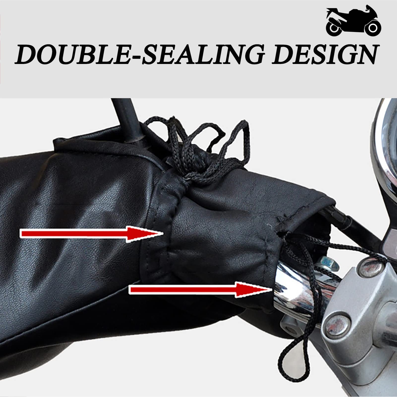 CIYISON Motorcycle Handlebar Gloves Winter Cycling Handlebar Mitts Handle Grip Gloves