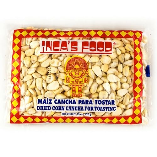 Inca's Food Maiz Cancha para Tostar - Maíz Peruano Seco para Tostar - 15 onzas