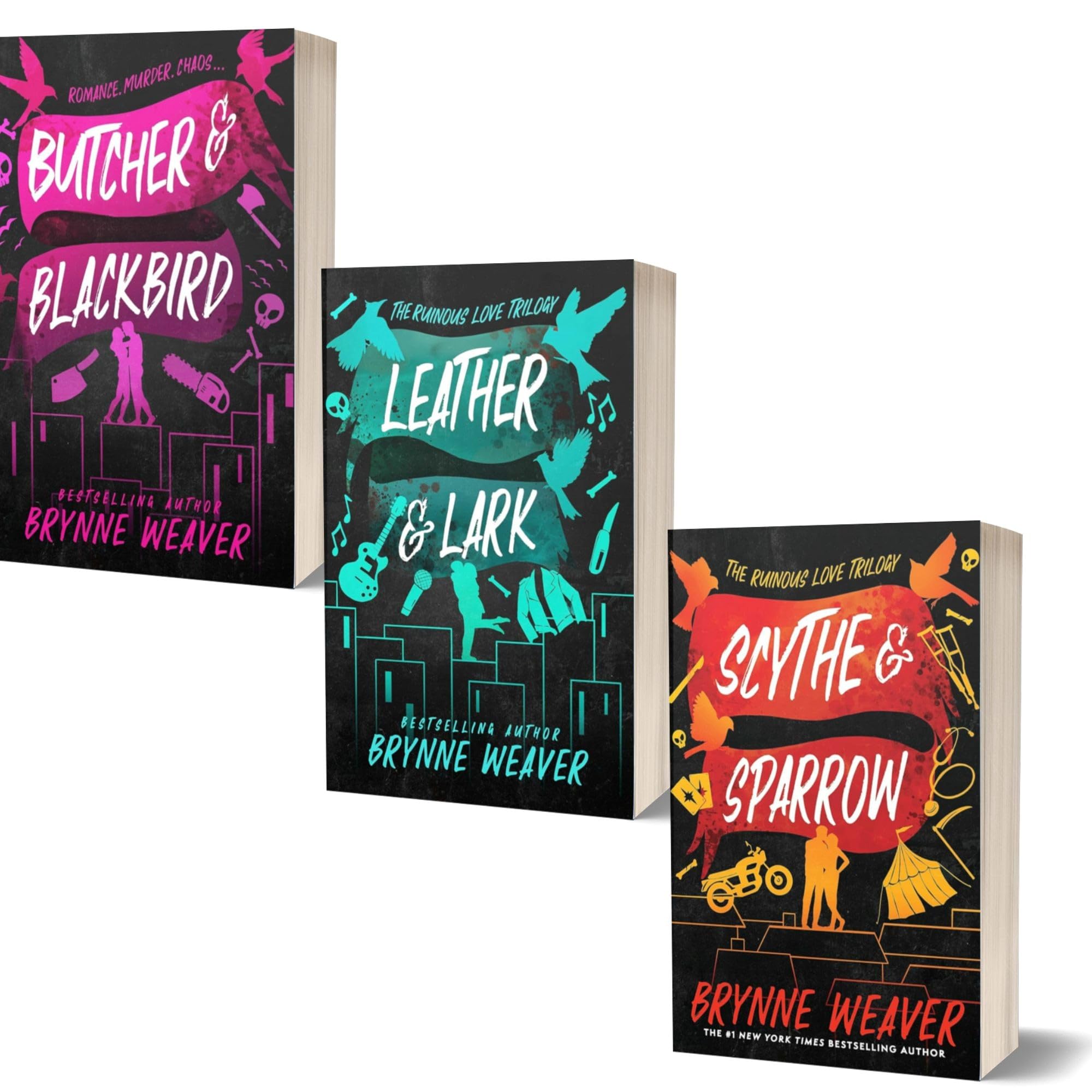 The Ruinous Love Trilogy 3 Books Collection Set by Brynne Weaver – Scythe & Sparrow, Leather & Lark & Butcher & Blackbird