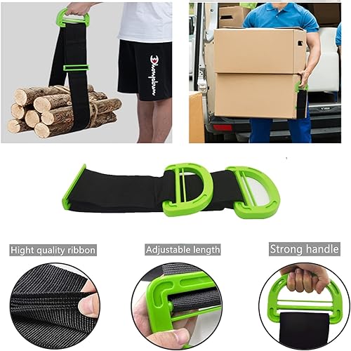 Miniatura 7 de Correas móviles de elevación (acolchadas) para 2 personas con sistema de elevación y movimiento, para arnés de colchón en movimiento, sofá, muebles,