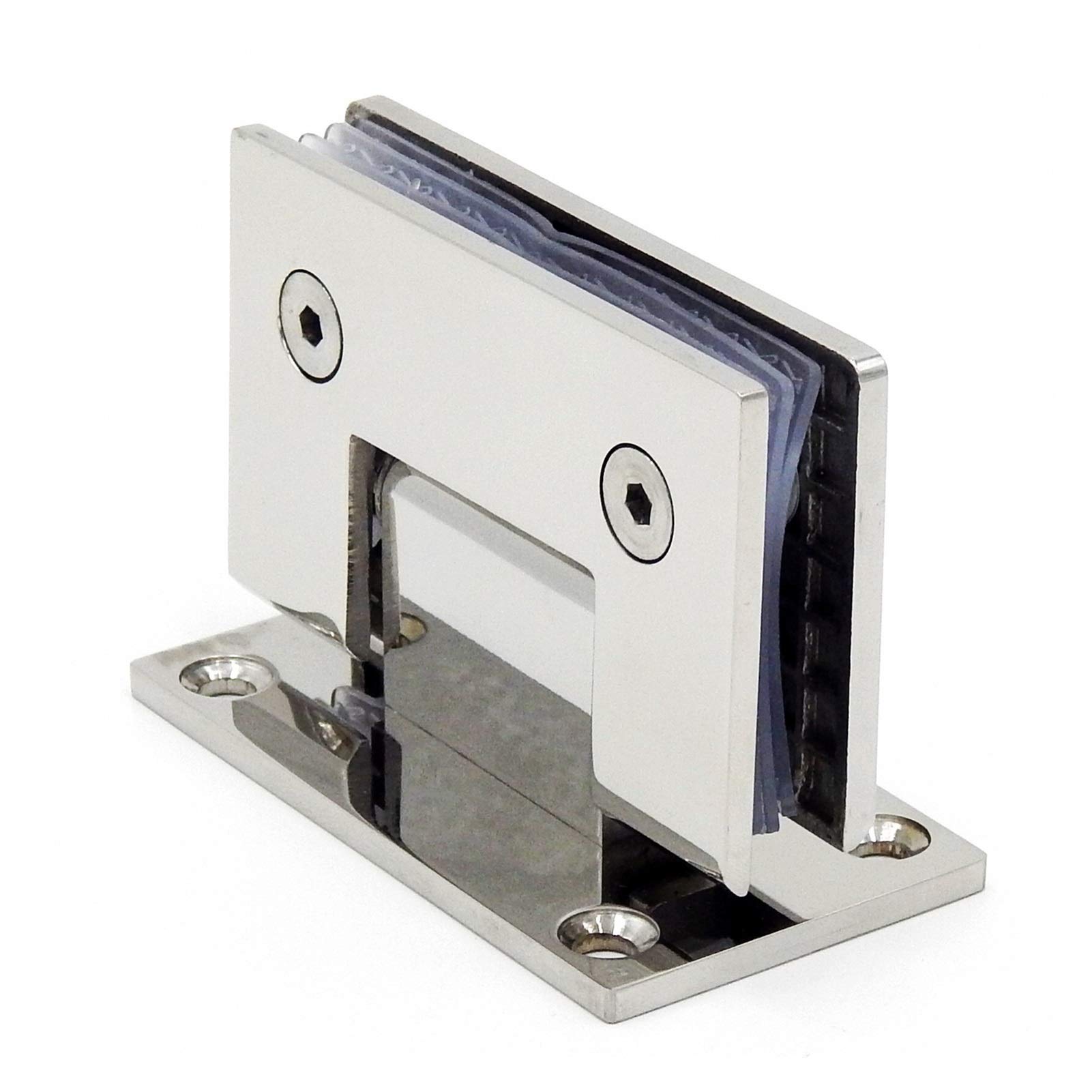 1pc Glass Hinge Frameless Stainless Steel Door Hinge 90 Degree Bathroom Clip for Bathroom Glass Door
