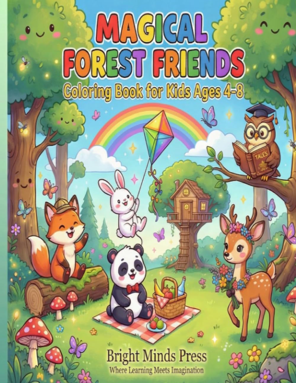 Magical Forest Friends: Super Cute Woodland Animals Doing Fun Activities | Easy & Adorable Coloring Pages for Toddlers, Preschoolers & Young Kids